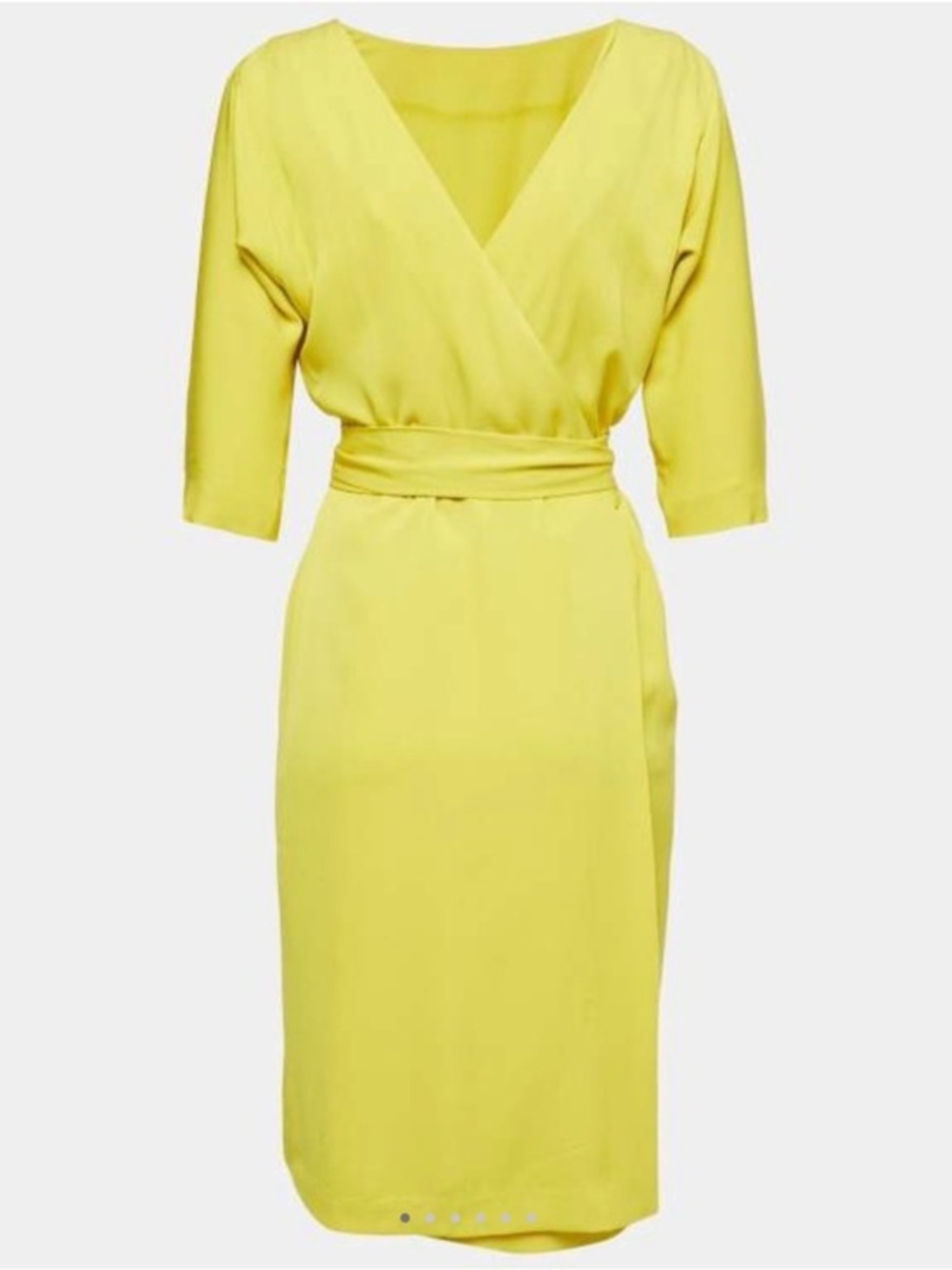 Diane von Furstenberg Shannon Silk Two-Way Wrap Dress Yellow Size 4